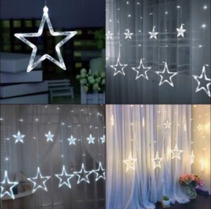 Vianočné osvetlenie - 3D led svietiace hviezdy a vločky